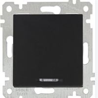 RİTA MEK TUŞ IŞIKLI ANAHTAR (220V)(VİDALI) SİYAH 1